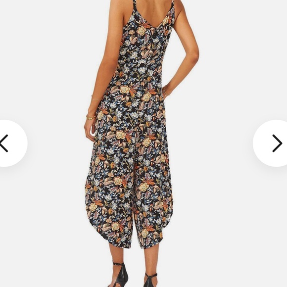 NWT MSK Womens Wide Leg Floral Romper Jumpsuit Dress Lime/ Muilticolored Sz S - Picture 3 of 15